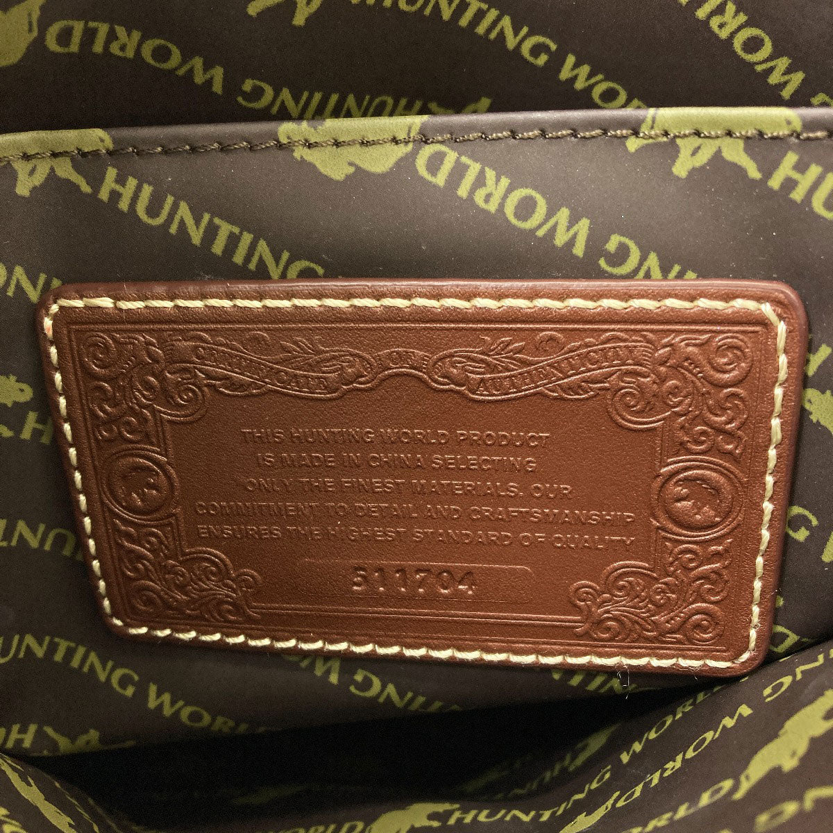 HUNTING WORLD logo Handbag Canvas Ladies [Used]