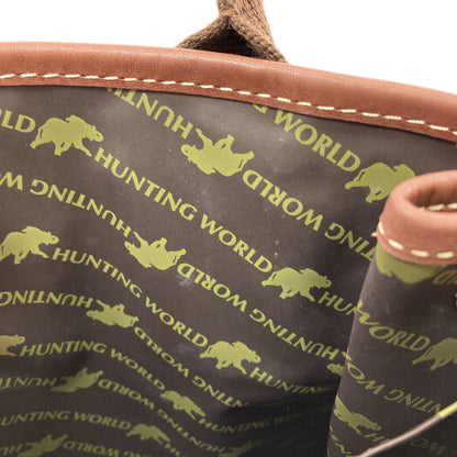 HUNTING WORLD logo Handbag Canvas Ladies [Used]