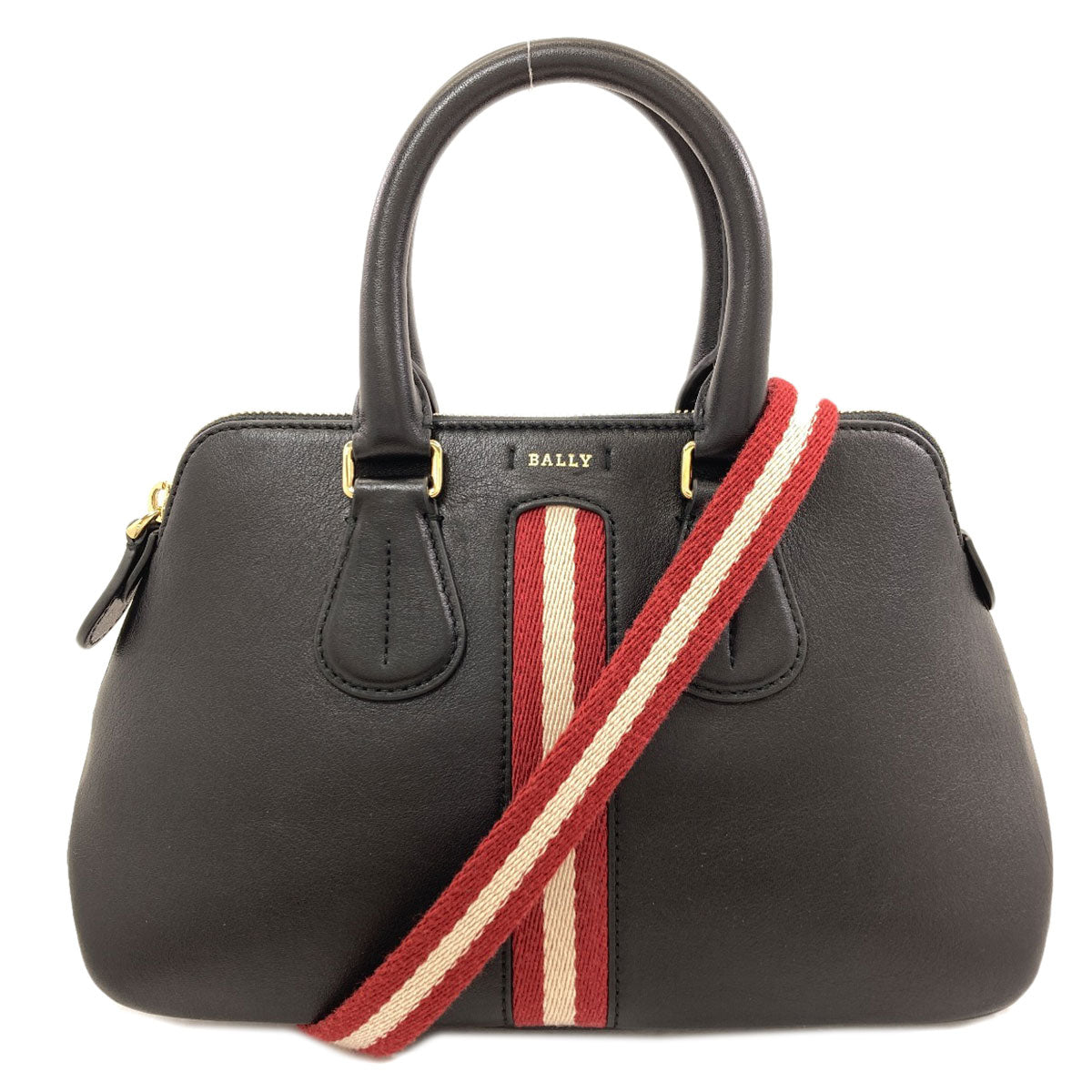 BALLY Barry Stripe 2WAY Handbag Leather Ladies [Used]