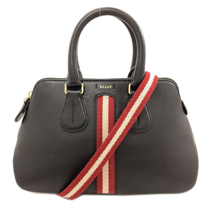 BALLY Barry Stripe 2WAY Handbag Leather Ladies [Used]