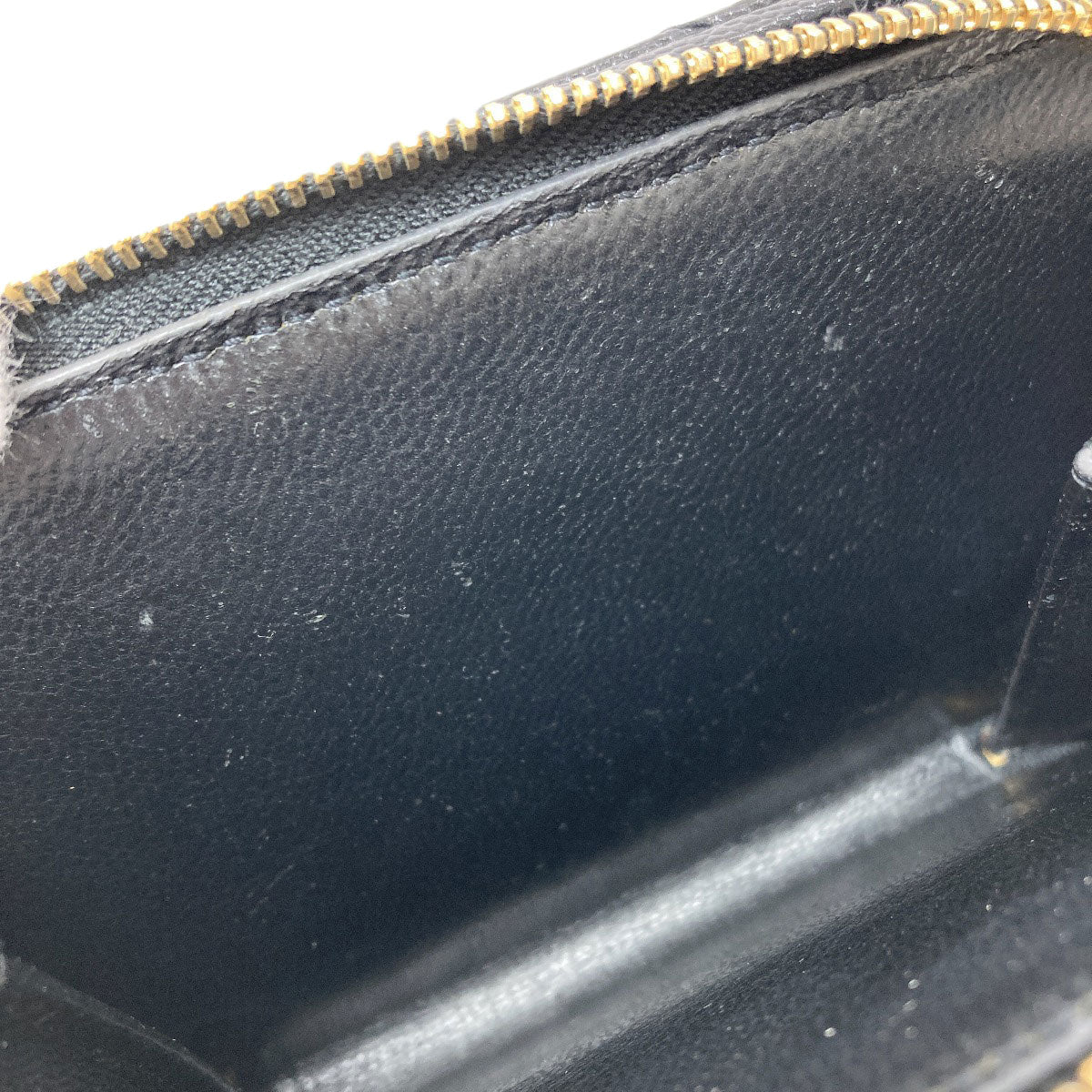 YVES SAINT LAURENT Cassandra Stitch Bifold Wallet with Coin Pocket Leather Ladies [Used]