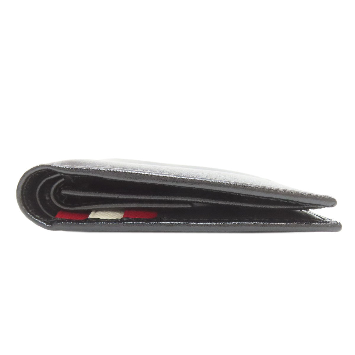 BALLY logo Bifold Wallet with Coin Pocket Leather mens [Used]