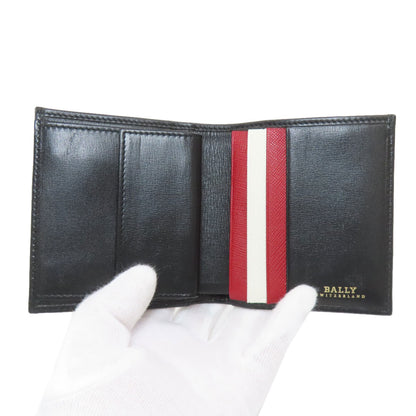 BALLY logo Bifold Wallet with Coin Pocket Leather mens [Used]