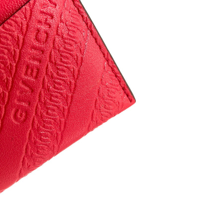 GIVENCHY Card holder, logo charm, ribbon Card Case Calf Ladies [Used]