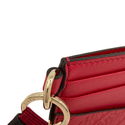 GIVENCHY Card holder, logo charm, ribbon Card Case Calf Ladies [Used]