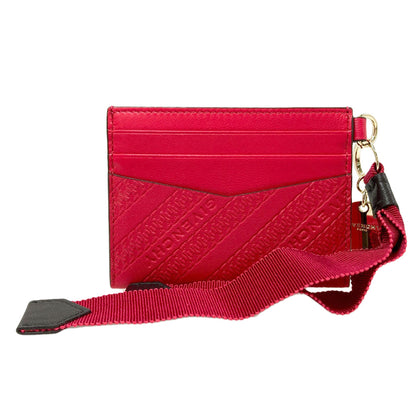 GIVENCHY Card holder, logo charm, ribbon Card Case Calf Ladies [Used]