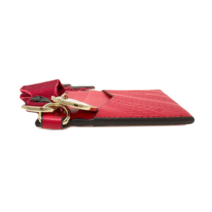 GIVENCHY Card holder, logo charm, ribbon Card Case Calf Ladies [Used]