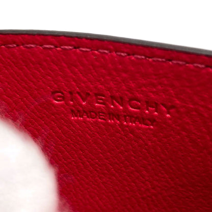 GIVENCHY Card holder, logo charm, ribbon Card Case Calf Ladies [Used]