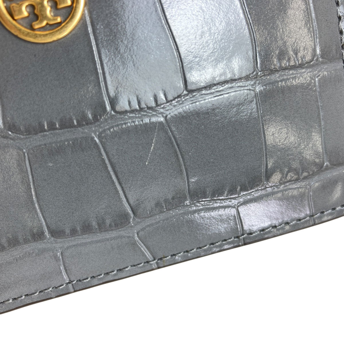 Tory Burch Croco embossed coin purse Leather Ladies [Used]
