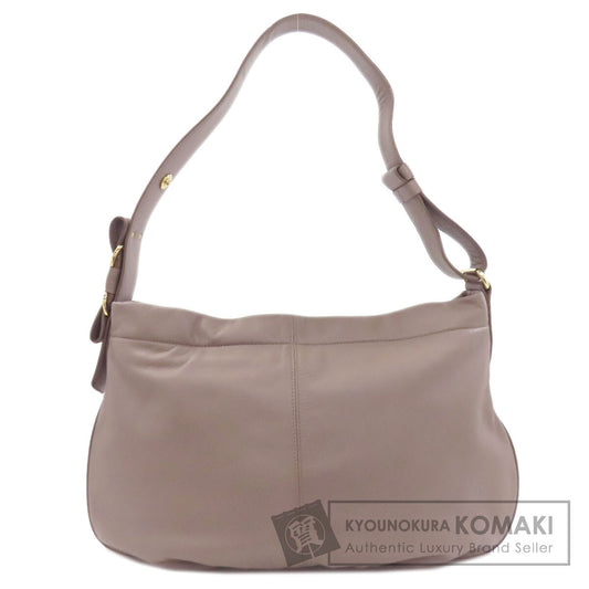 Salvatore Ferragamo one belt Shoulder Bag Leather Ladies [Used]