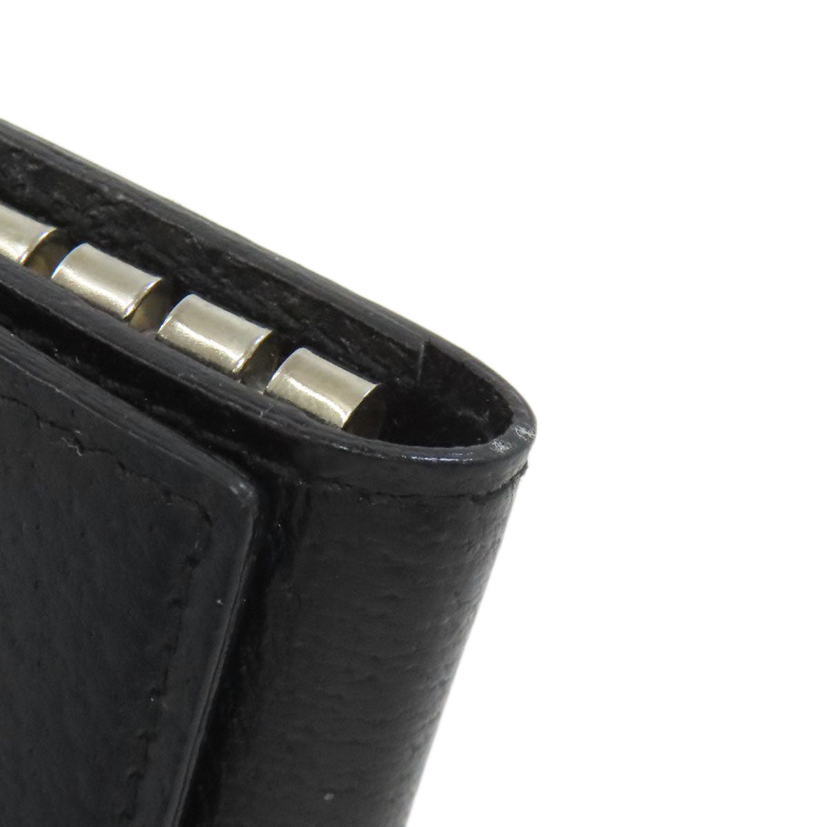 BALLY logo key holder Leather mens [Used]