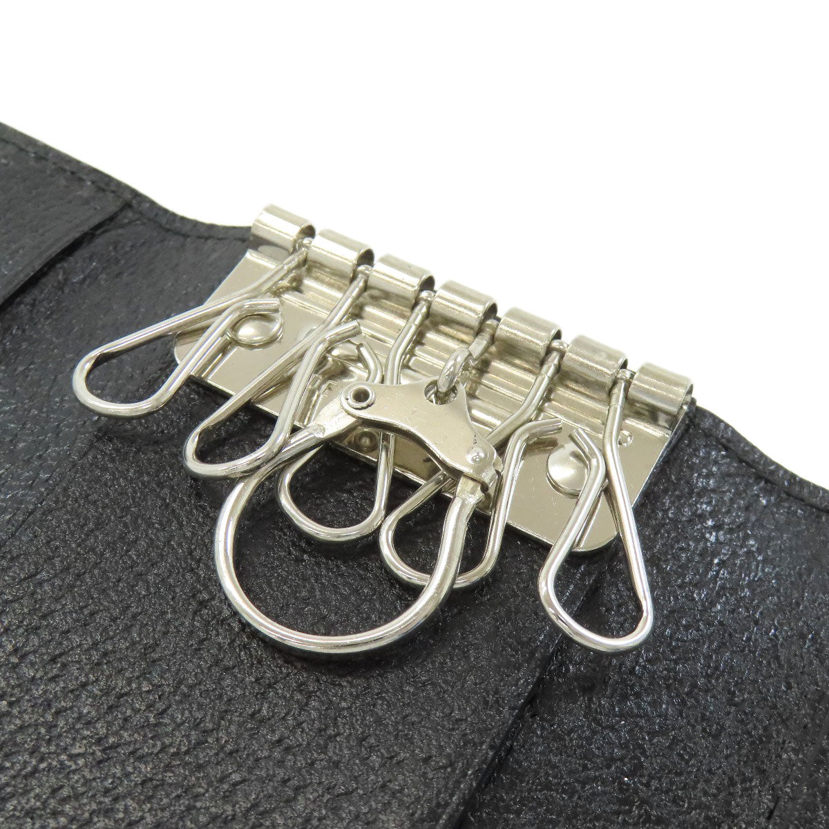 BALLY logo key holder Leather mens [Used]