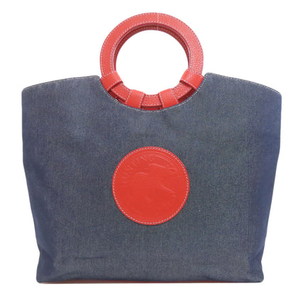 HUNTING WORLD logo Handbag Denim Ladies [Used]