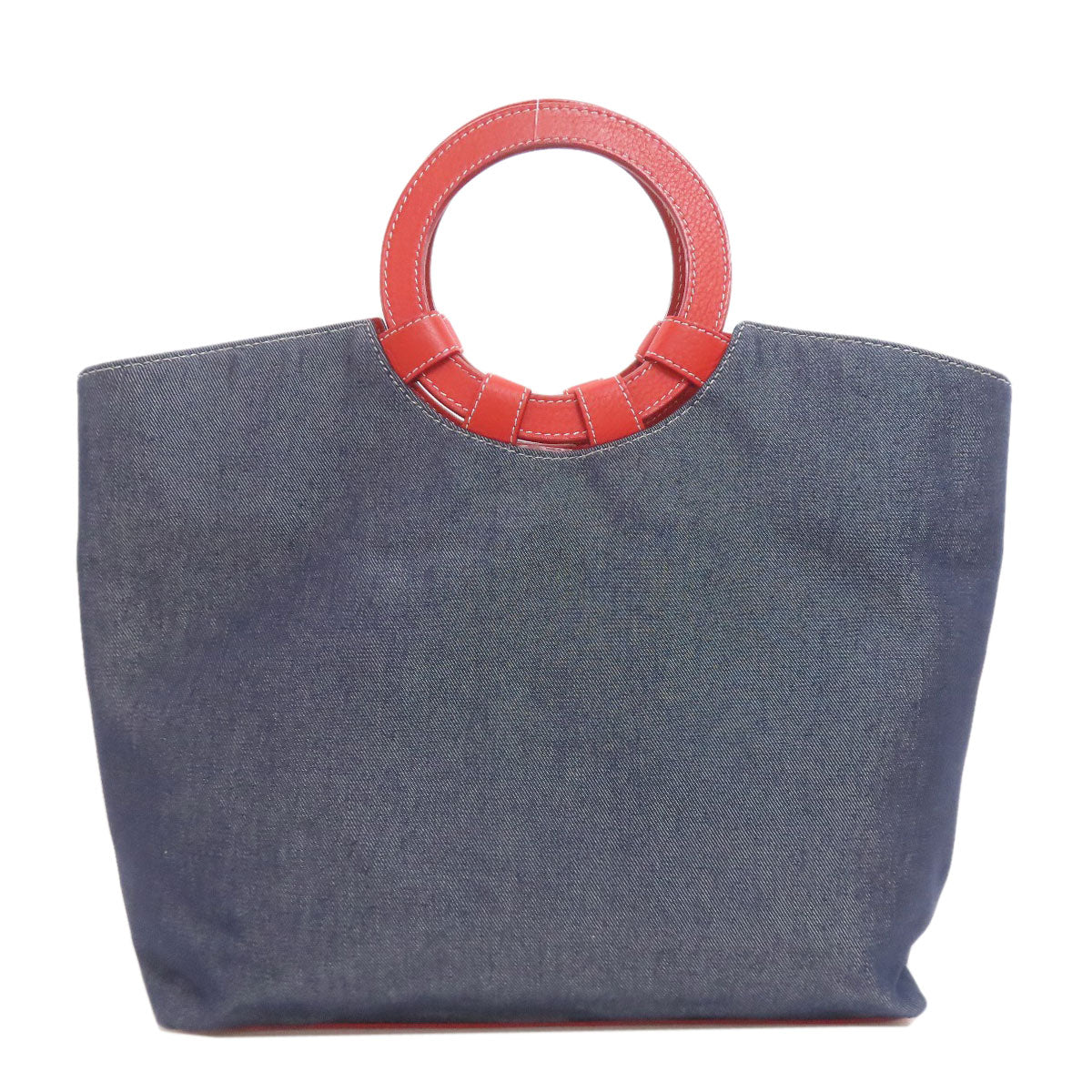 HUNTING WORLD logo Handbag Denim Ladies [Used]