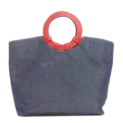 HUNTING WORLD logo Handbag Denim Ladies [Used]