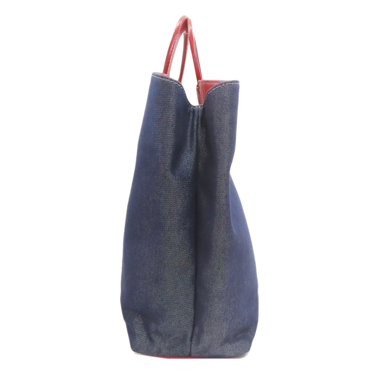 HUNTING WORLD logo Handbag Denim Ladies [Used]