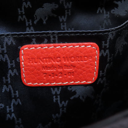 HUNTING WORLD logo Handbag Denim Ladies [Used]