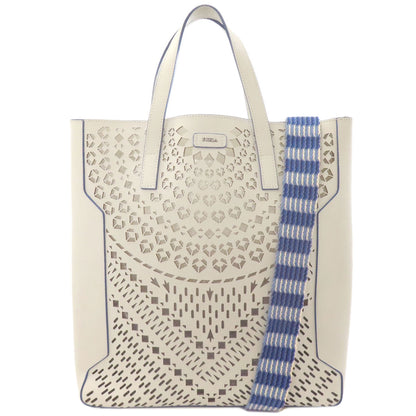 Furla Cutout design 2-way Tote Bag Leather Ladies [Used]