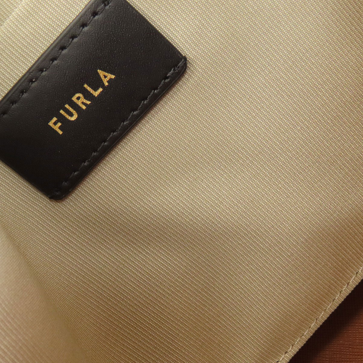 Furla Calypso Arch Logo Pattern 2WAY Handbag Leather Ladies [Used]