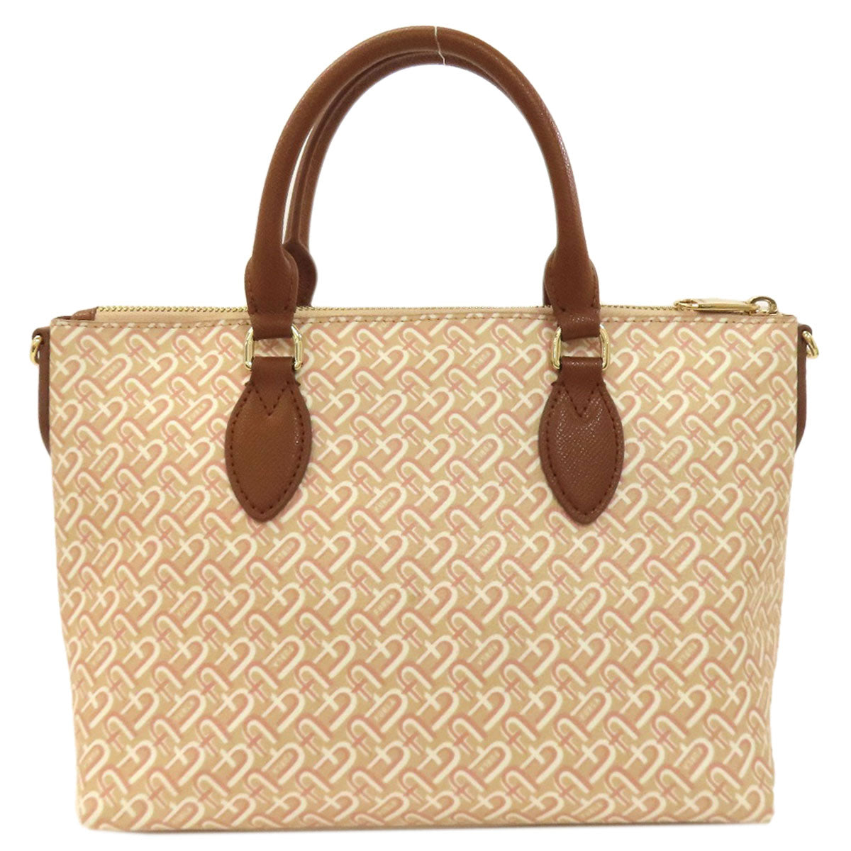 Furla Calypso Arch Logo Pattern 2WAY Handbag Leather Ladies [Used]