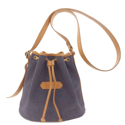 Longchamp purse Shoulder Bag Denim Ladies [Used]