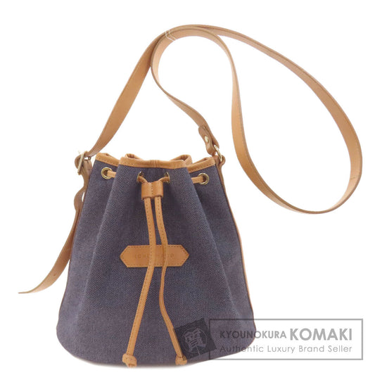 Longchamp purse Shoulder Bag Denim Ladies [Used]