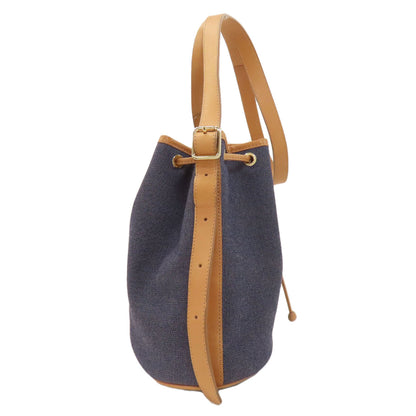 Longchamp purse Shoulder Bag Denim Ladies [Used]