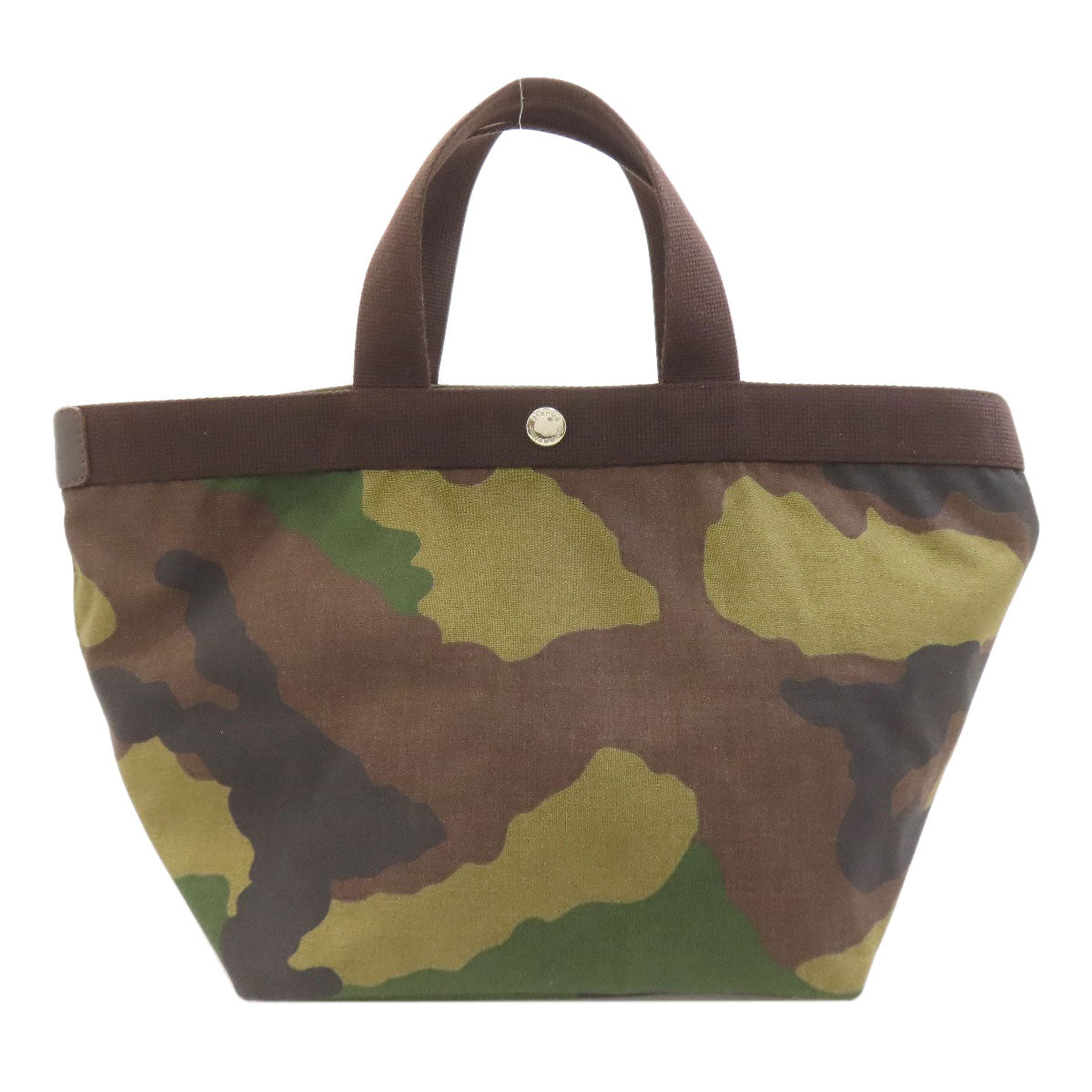 Herve Chapelier Boat-shaped tote camouflage Handbag Canvas Ladies [Used]