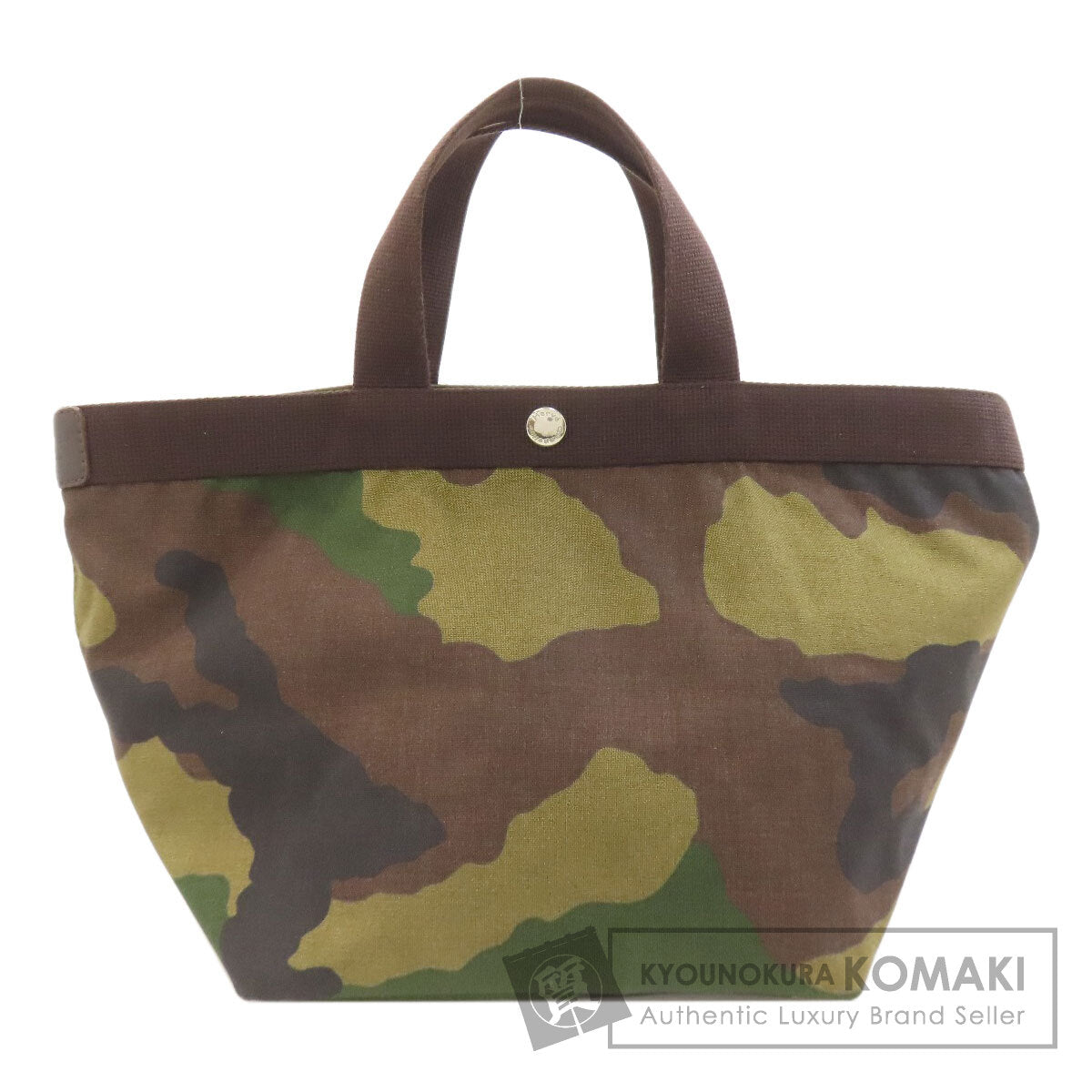 Herve Chapelier Boat-shaped tote camouflage Handbag Canvas Ladies [Used]