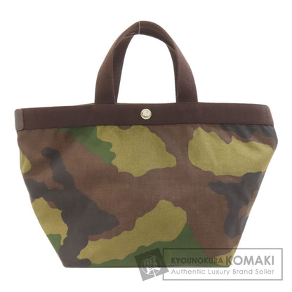 Herve Chapelier Boat-shaped tote camouflage Handbag Canvas Ladies [Used]