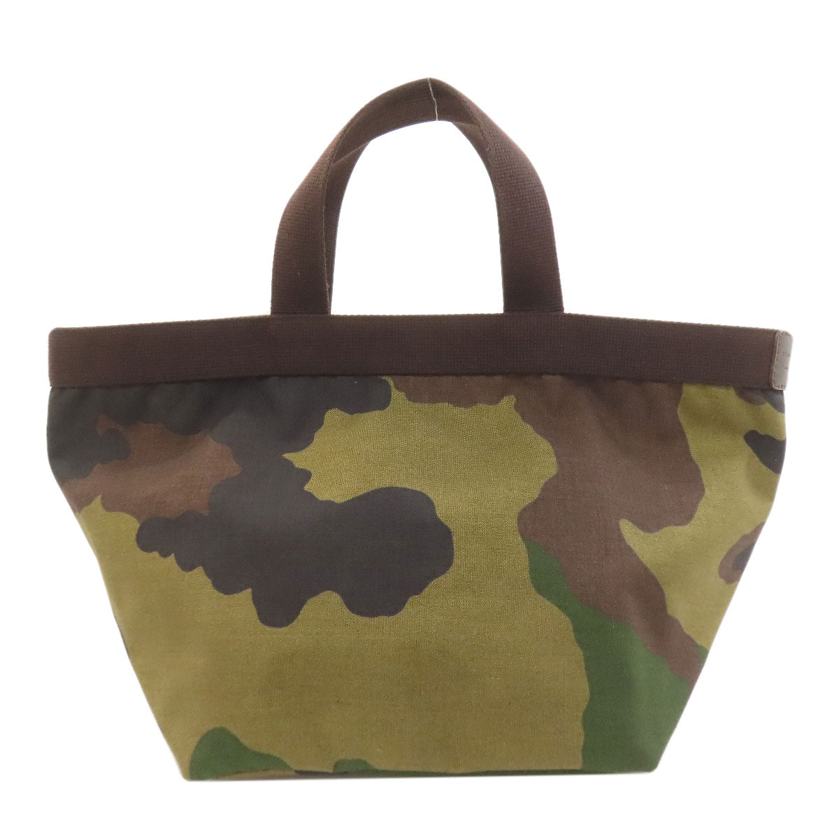 Herve Chapelier Boat-shaped tote camouflage Handbag Canvas Ladies [Used]