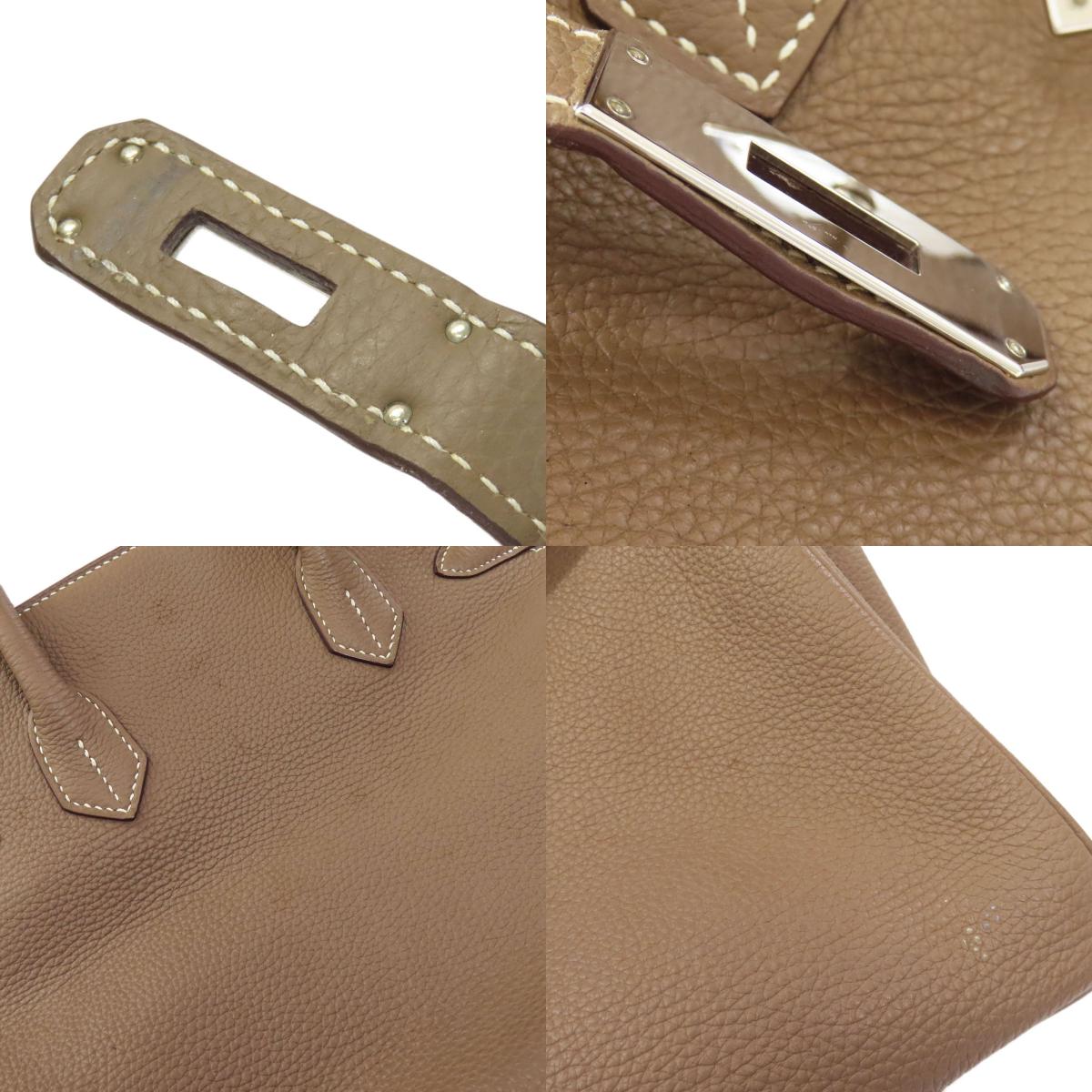 HERMES Birkin 30 Etoupe SilverHardware Handbag Taurillon Clemence Ladies [Used]