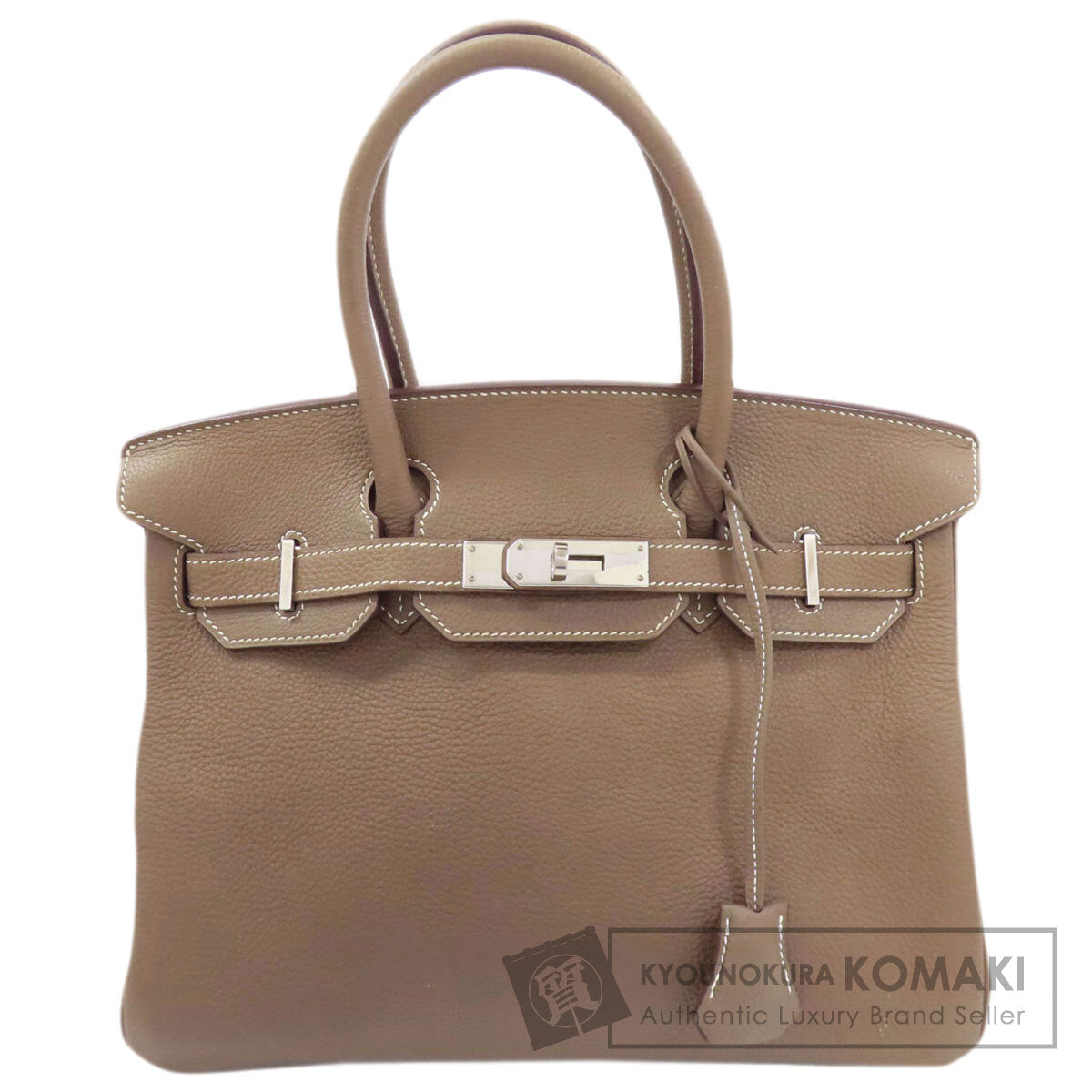 HERMES Birkin 30 Etoupe SilverHardware Handbag Taurillon Clemence Ladies [Used]