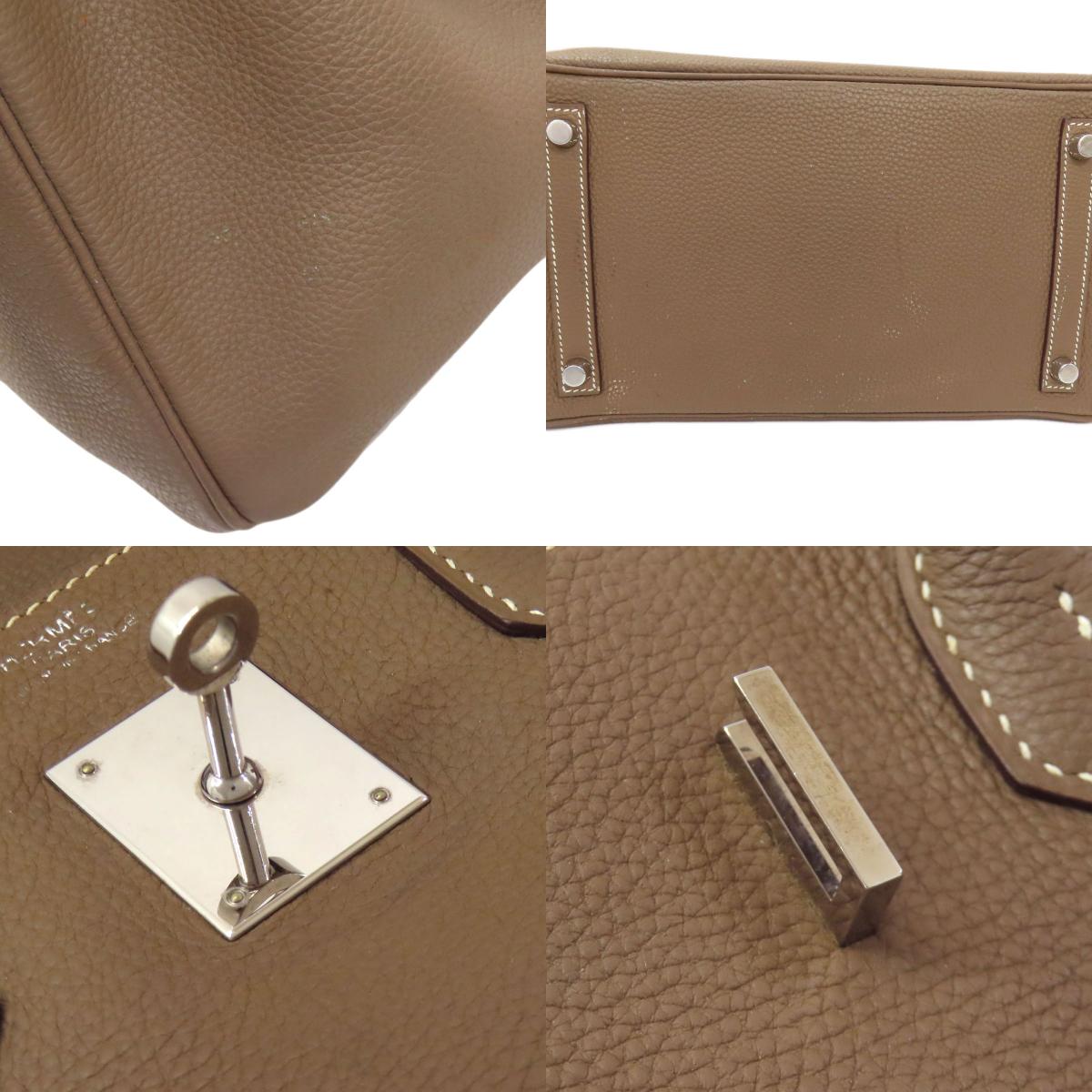 HERMES Birkin 30 Etoupe SilverHardware Handbag Taurillon Clemence Ladies [Used]