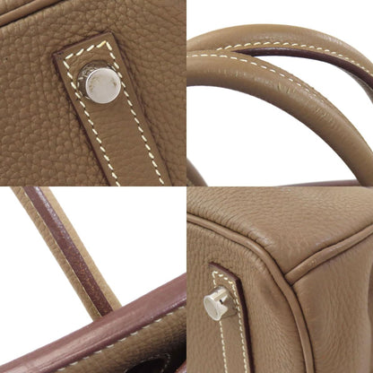 HERMES Birkin 30 Etoupe SilverHardware Handbag Taurillon Clemence Ladies [Used]