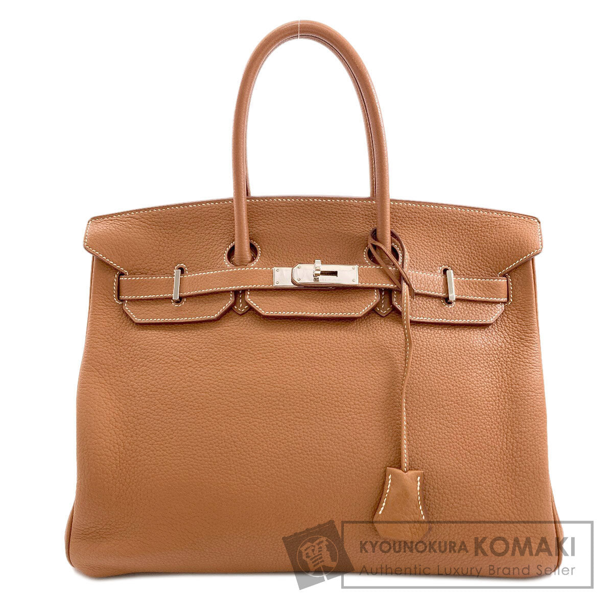 HERMES Birkin 35 Gold SilverHardware Handbag Taurillon Clemence Ladies [Used]