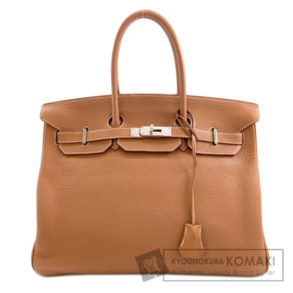 HERMES Birkin 35 Gold SilverHardware Handbag Taurillon Clemence Ladies [Used]