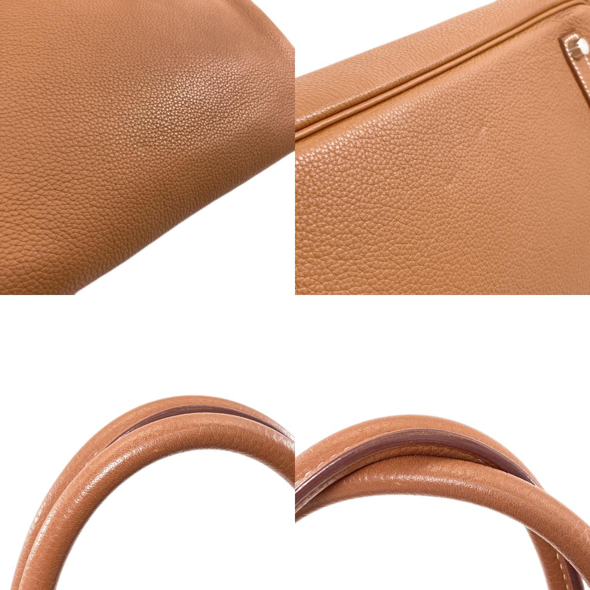 HERMES Birkin 35 Gold SilverHardware Handbag Taurillon Clemence Ladies [Used]