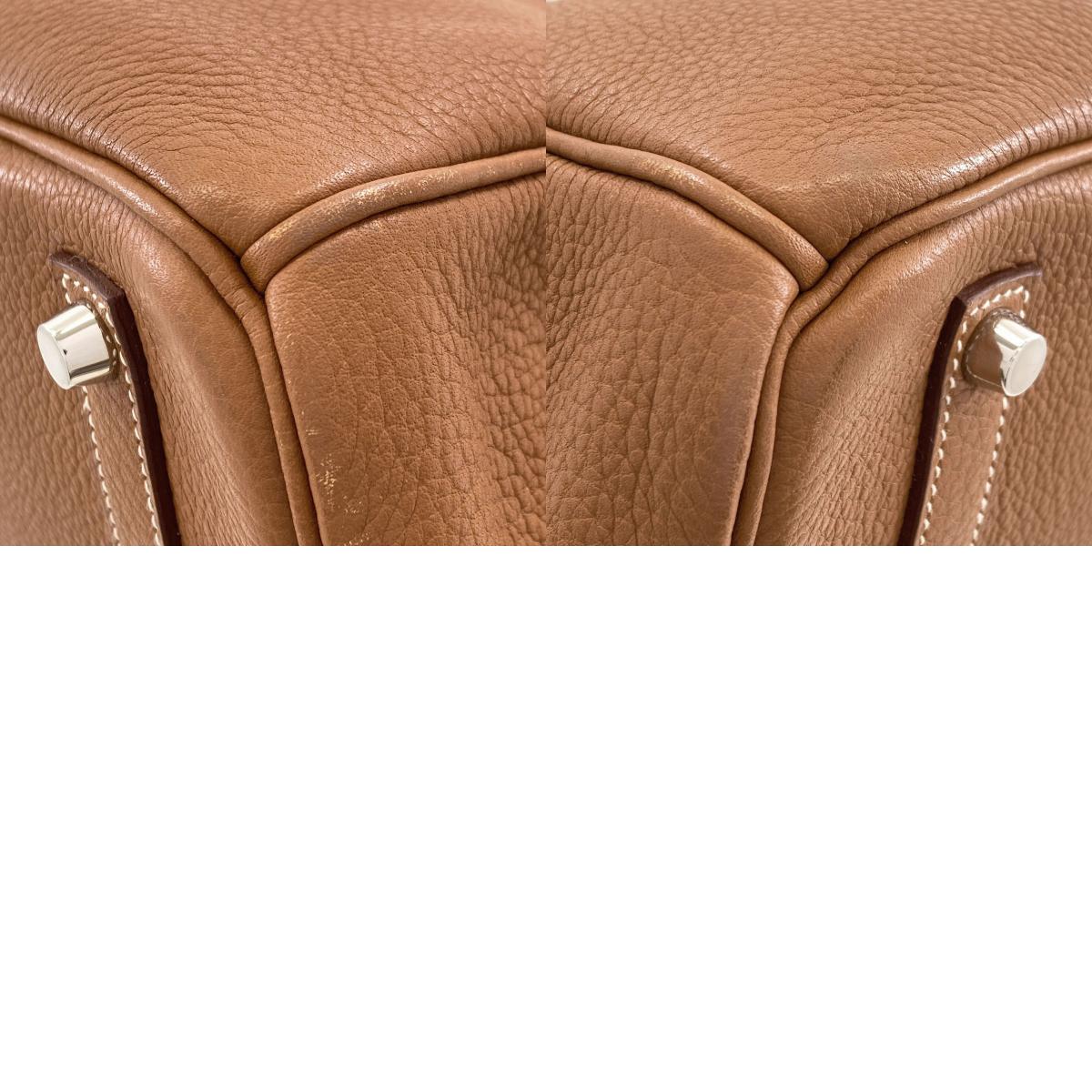 HERMES Birkin 35 Gold SilverHardware Handbag Taurillon Clemence Ladies [Used]