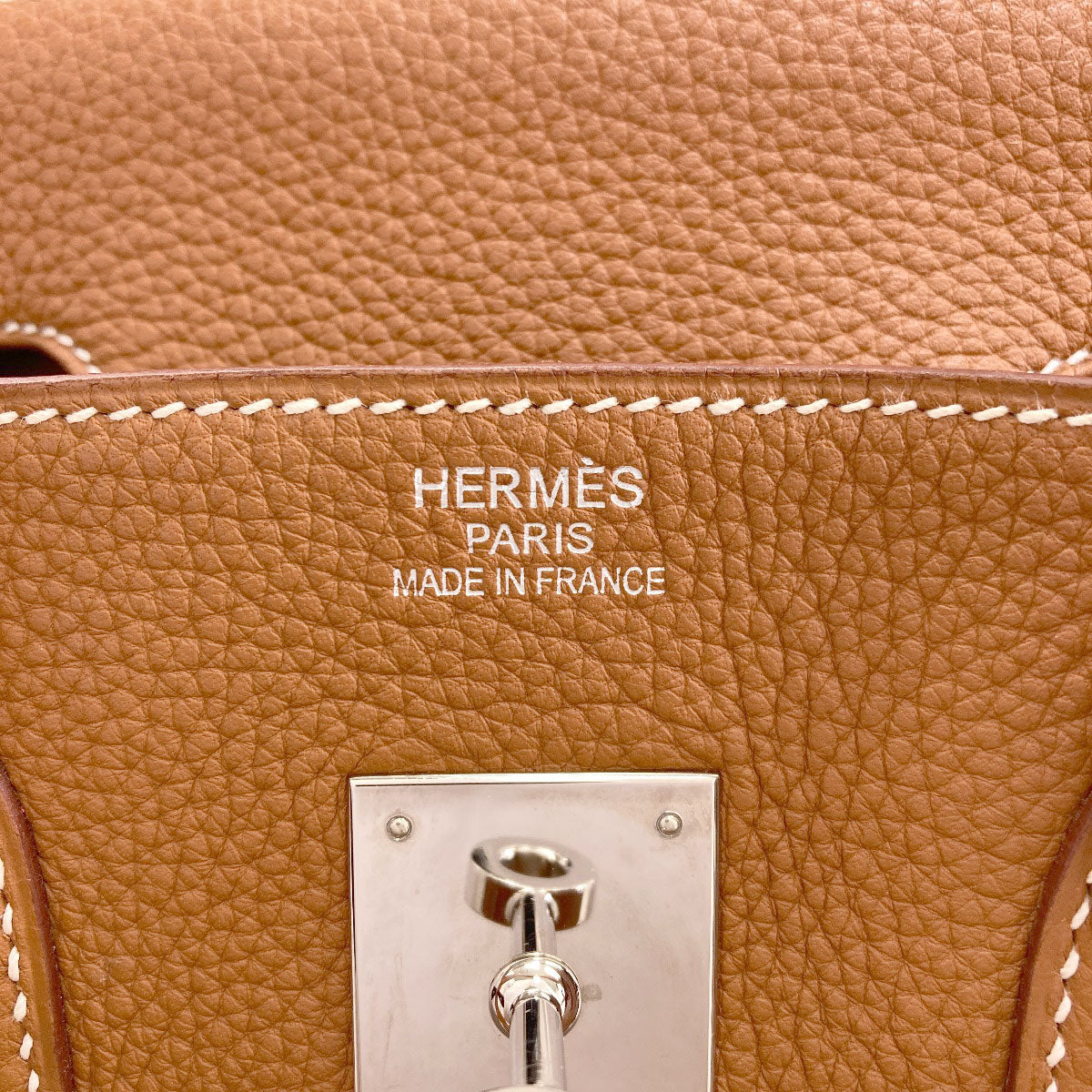 HERMES Birkin 35 Gold SilverHardware Handbag Taurillon Clemence Ladies [Used]