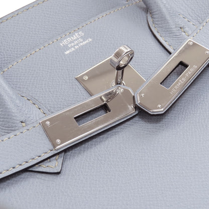 HERMES Birkin 30 Blue Lin SilverHardware Handbag Epsom Ladies [Used]