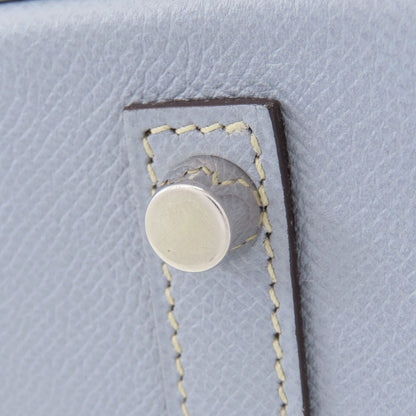 HERMES Birkin 30 Blue Lin SilverHardware Handbag Epsom Ladies [Used]