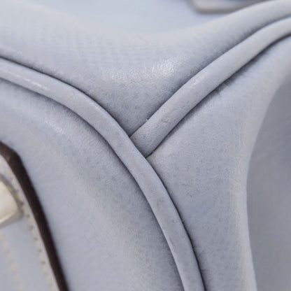 HERMES Birkin 30 Blue Lin SilverHardware Handbag Epsom Ladies [Used]