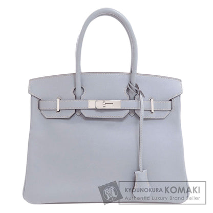 HERMES Birkin 30 Blue Lin SilverHardware Handbag Epsom Ladies [Used]