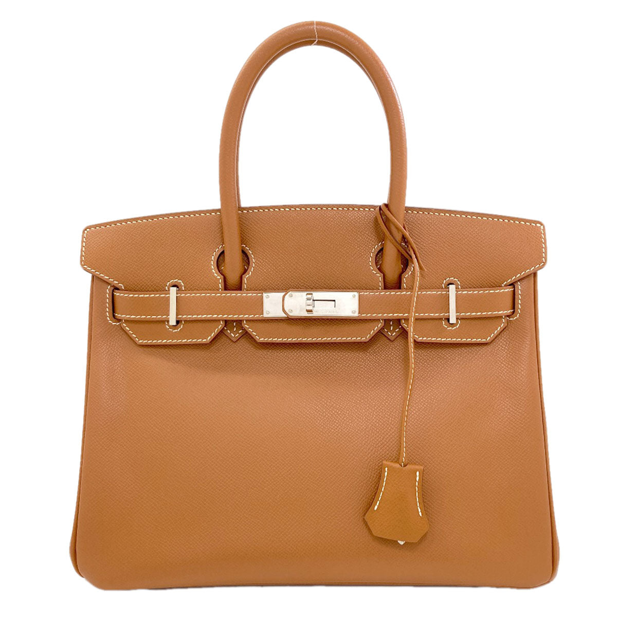 HERMES Birkin 30 Gold Silver Hardware Handbag Epsom Ladies [Used]