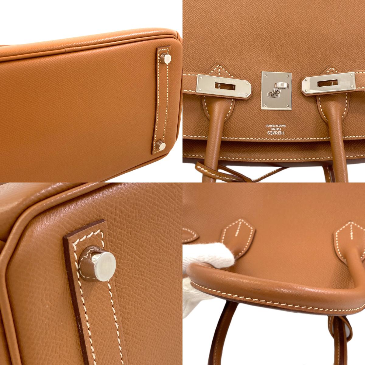 HERMES Birkin 30 Gold Silver Hardware Handbag Epsom Ladies [Used]