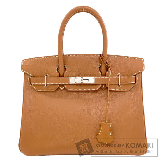 HERMES Birkin 30 Gold Silver Hardware Handbag Epsom Ladies [Used]