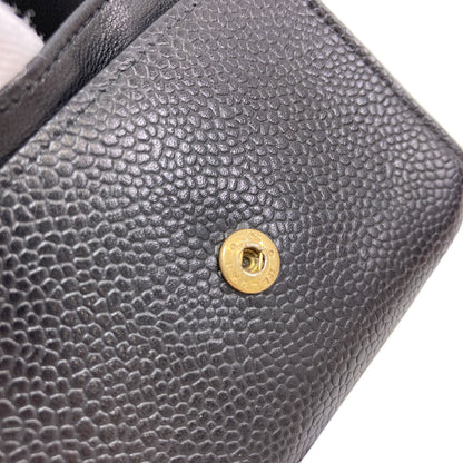 CHANEL COCO Mark Stitch GoldHardware coin purse Grained Calfskin Skin Ladies [Used]