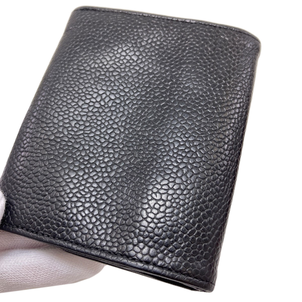 CHANEL COCO Mark Stitch GoldHardware coin purse Grained Calfskin Skin Ladies [Used]