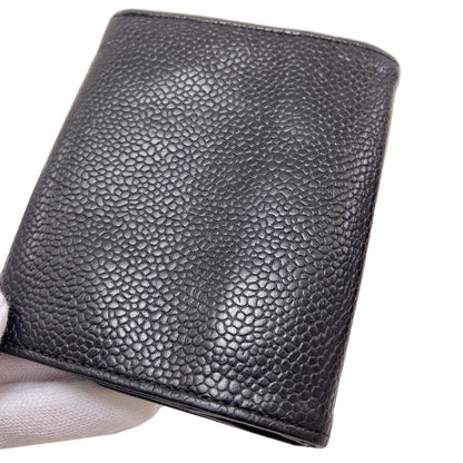 CHANEL COCO Mark Stitch GoldHardware coin purse Grained Calfskin Skin Ladies [Used]